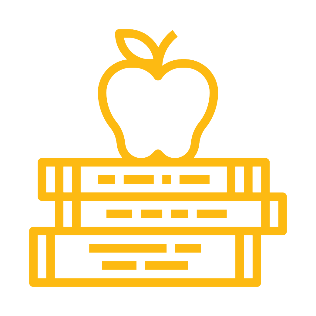 Apple and books academic icon