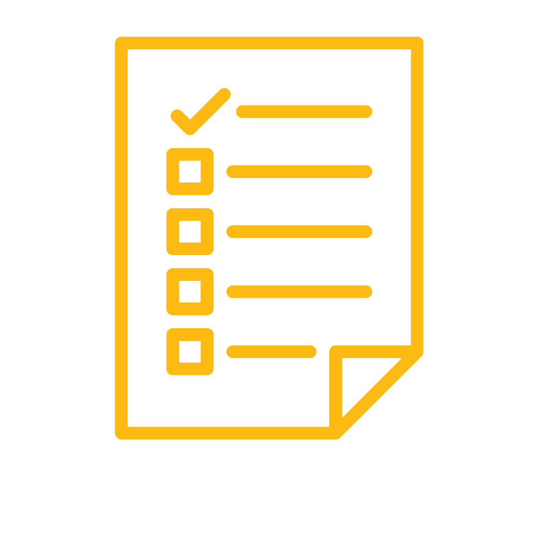 Quiz paper with checkmarks icon