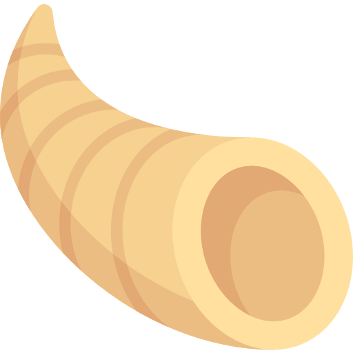 Vector drawing of a brown cornucopia